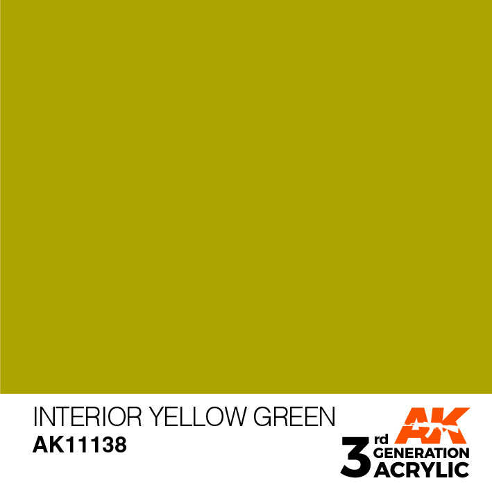 AK-Interactive Interior Yellow Green Acrylic Modelling Color - 17ml - AK-11138