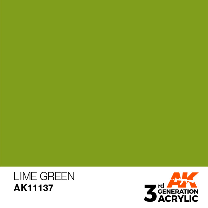 AK-Interactive Lime Green Acrylic Modelling Color - 17ml - AK-11137
