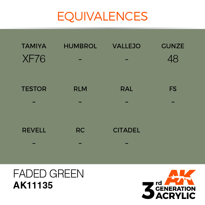 AK-Interactive Faded Green Acrylic Modelling Color - 17ml - AK-11135