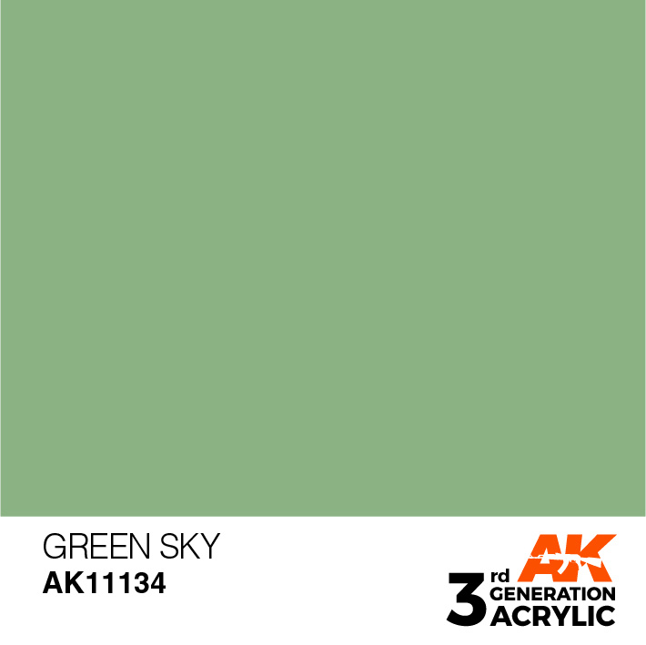 AK-Interactive Green Sky Acrylic Modelling Color - 17ml - AK-11134