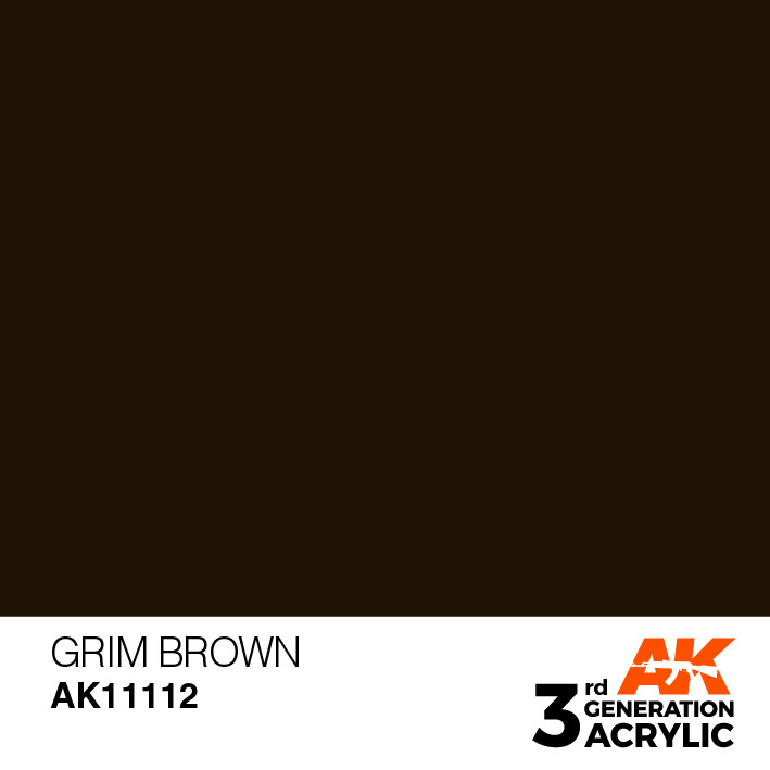 AK-Interactive Grim Brown Acrylic Modelling Color - 17ml - AK-11112