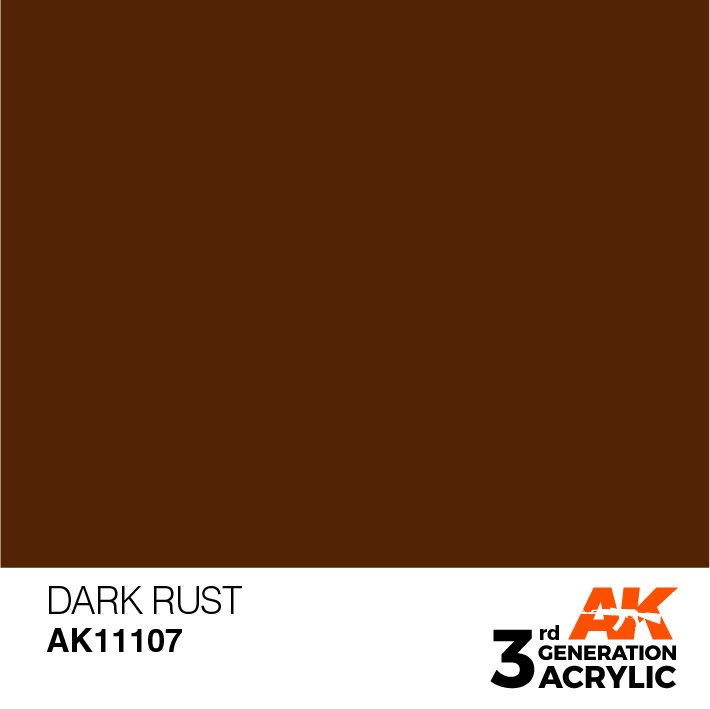 AK-Interactive Dark Rust Acrylic Modelling Color - 17ml - AK-11107