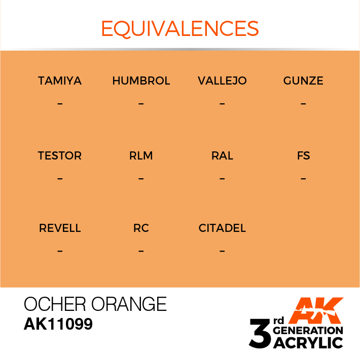 AK-Interactive Ocher Orange Acrylic Modelling Color - 17ml - AK-11099