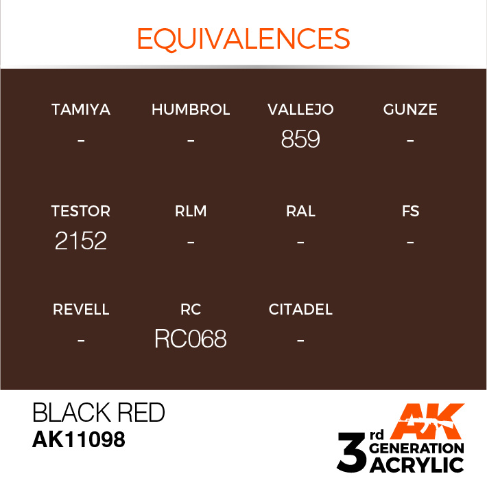 AK-Interactive Black Red Acrylic Modelling Color - 17ml - AK-11098