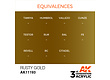 AK-Interactive Rusty Gold Acrylic Modelling Color - 17ml - AK-11193