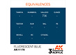 AK-Interactive Fluorescent Blue Acrylic Modelling Color - 17ml - AK-11178