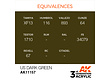AK-Interactive US Dark Green Acrylic Modelling Color - 17ml - AK-11157