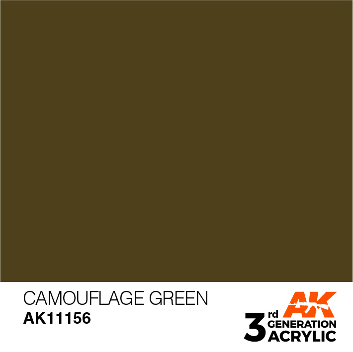 AK-Interactive Camouflage Green Acrylic Modelling Color - 17ml - AK-11156