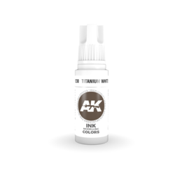 Titanium White Ink Acrylic Modelling Color - 17ml - AK-11230