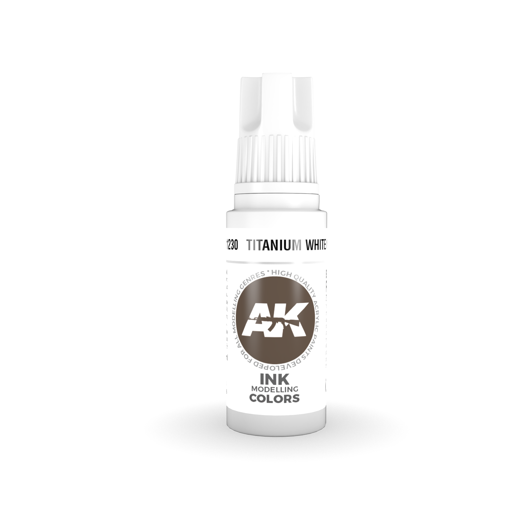 AK-Interactive Titanium White Ink Acrylic Modelling Color - 17ml - AK-11230