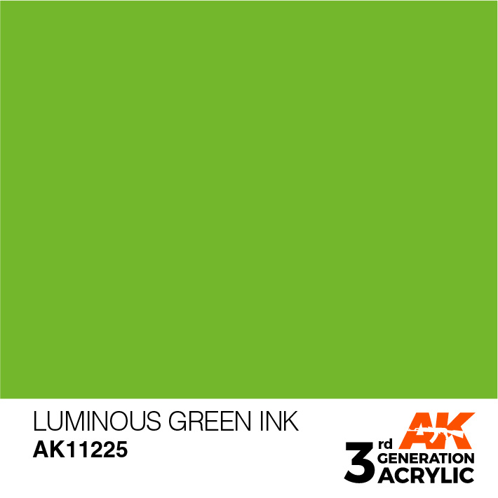 AK-Interactive Luminous Green Ink Acrylic Modelling Color - 17ml - AK-11225