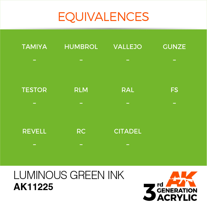 AK-Interactive Luminous Green Ink Acrylic Modelling Color - 17ml - AK-11225