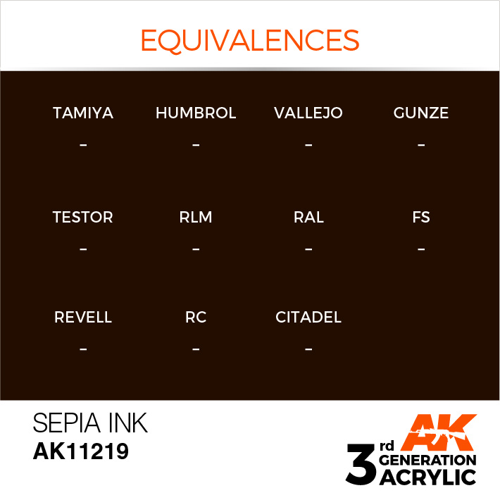 AK-Interactive Sepia Ink Acrylic Modelling Color - 17ml - AK-11219