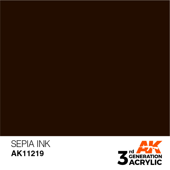 AK-Interactive Sepia Ink Acrylic Modelling Color - 17ml - AK-11219