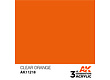 AK-Interactive Clear Orange Acrylic Modelling Color - 17ml - AK-11218