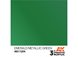 AK-Interactive Emerald Metallic Green Acrylic Modelling Color - 17ml - AK-11204