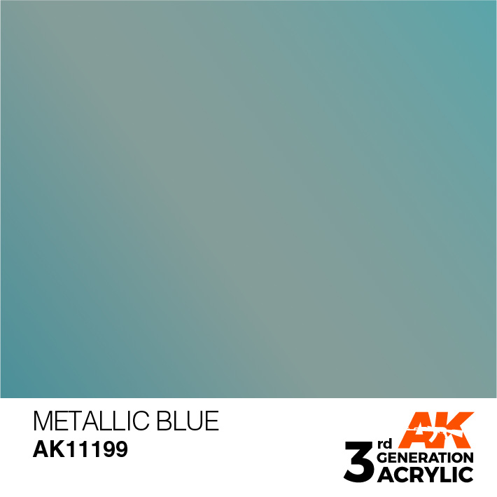 AK-Interactive Metallic Blue Acrylic Modelling Color - 17ml - AK-11199