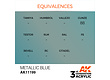 AK-Interactive Metallic Blue Acrylic Modelling Color - 17ml - AK-11199