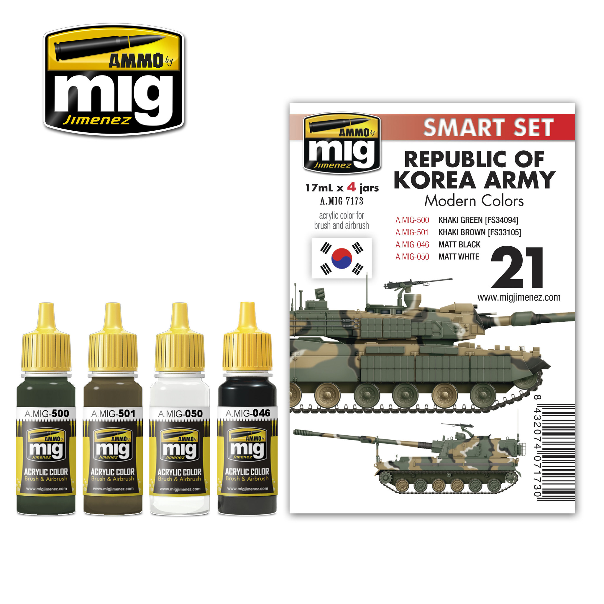 Ammo by Mig Jimenez Republic Of Korea Army Modern Colors - A.MIG-7173