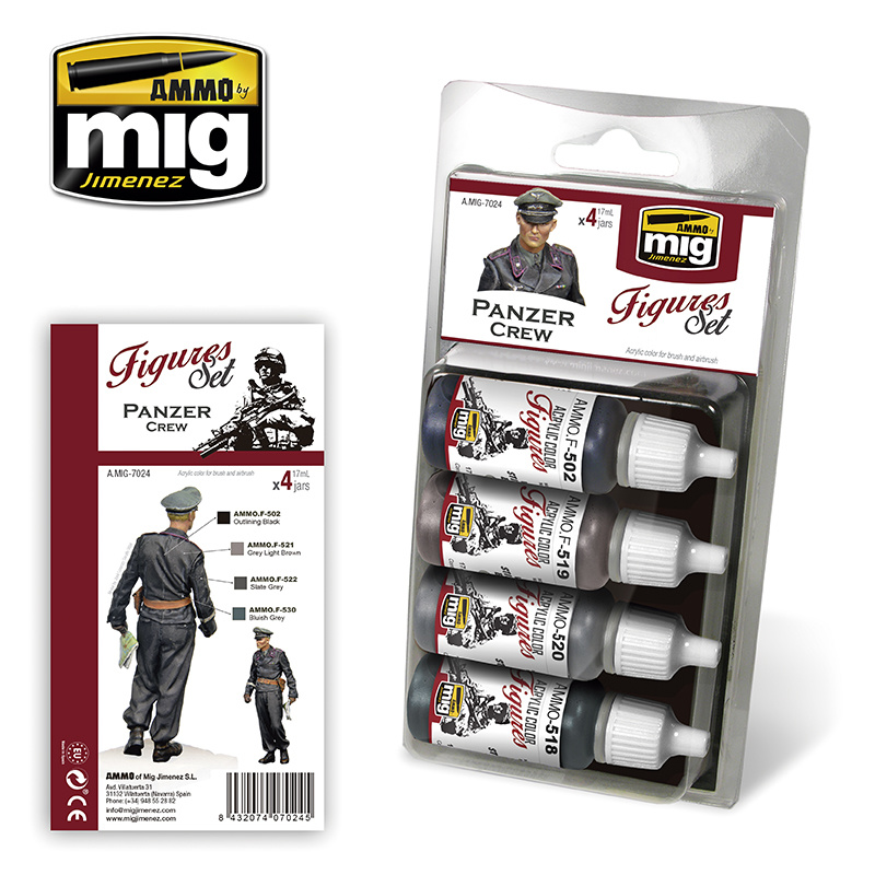 Ammo by Mig Jimenez Figure Paint Sets - PANZER CREW - A.MIG-7024