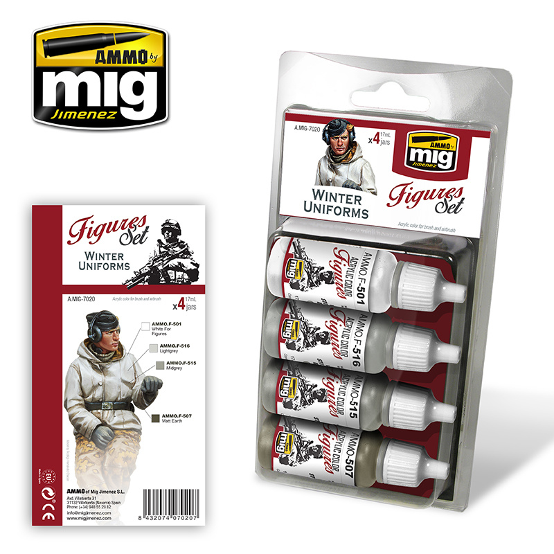 Ammo by Mig Jimenez Figure Paint Sets - WINTER UNIFORMS - A.MIG-7020