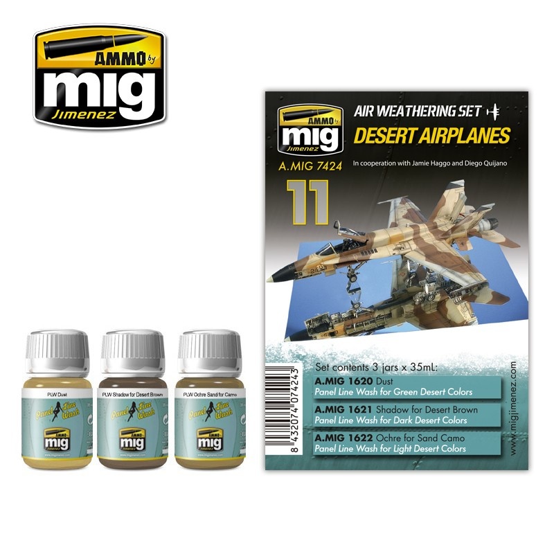 Ammo by Mig Jimenez Airplane Weathering Sets - Desert Airplanes - A.MIG-7424