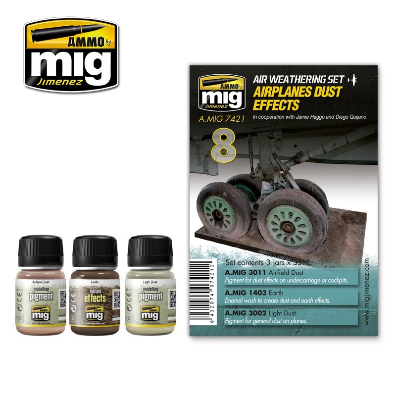 Ammo by Mig Jimenez Airplane Weathering Sets - Airplanes Dust Effects - A.MIG-7421