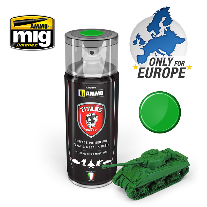 Titans Hobby Titans Hobby - Emerald Green Matt Primer  - 400ml - TTH106