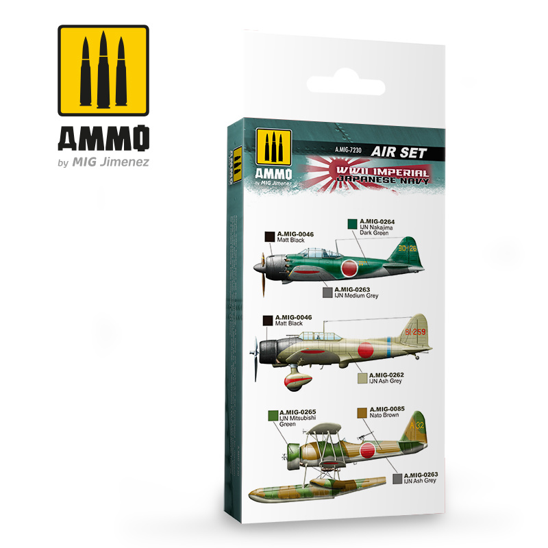 Ammo by Mig Jimenez Aircraft Paint Sets - WWII Imperial Japanese Navy - Ammo by Mig Jimenez - A.MIG-7230