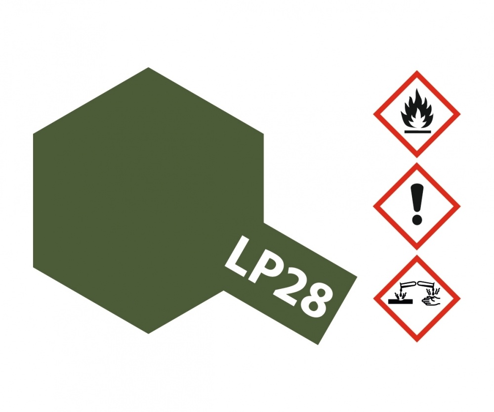 Tamiya Lacquer Paint LP-28 Olive Drab - 10ml - Tamiya - TAM82128