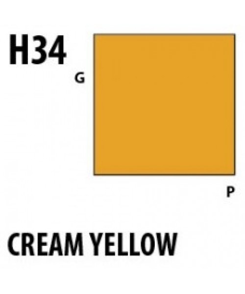 Mr Hobby / Gunze Aqueous Hobby Color Cream Yellow - 10ml - Mr Hobby / Gunze - MRH-H-034