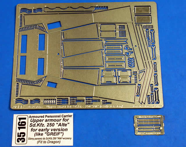 Aber Upper Armour For Sd.Kfz.250"Alte" For Early Version(Like Greiff) - Aber - Scale 1-35 - ABR 35161