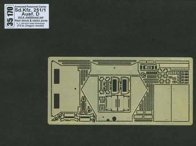 Aber Sd.Kfz.251-1Ausf. D-Vol.4-Add.Set-Rear Doors & Vision Ports - Aber - Scale 1-35 - ABR 35170