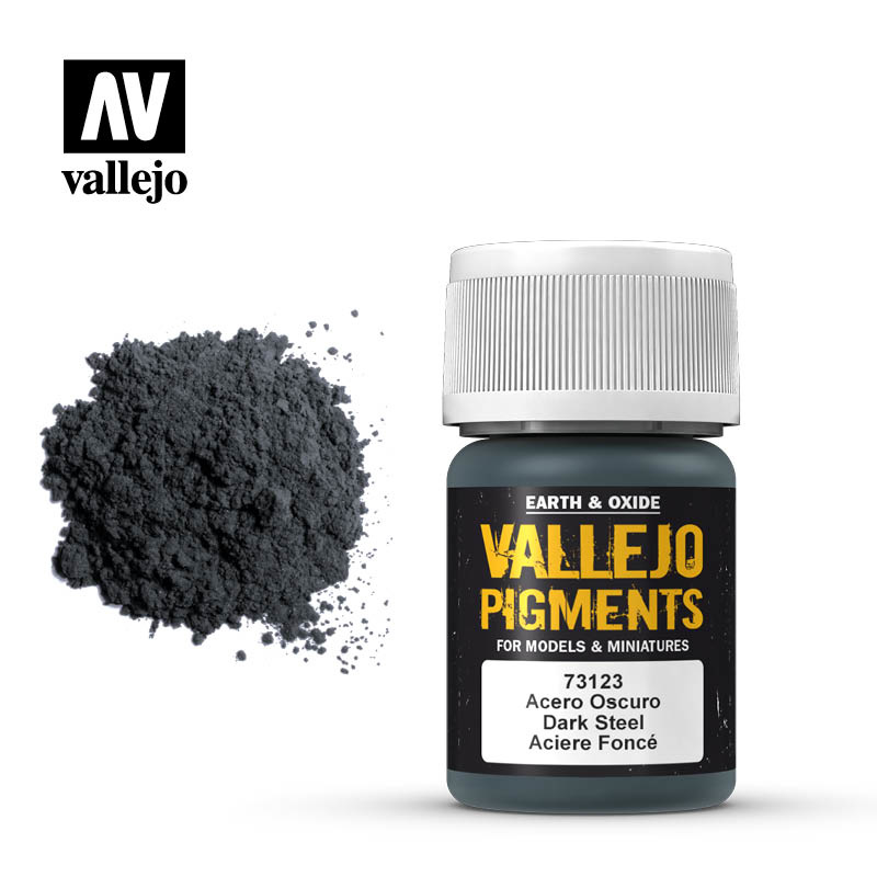 Vallejo Dark Steel Pigment - 35ml - Vallejo - VAL-73123