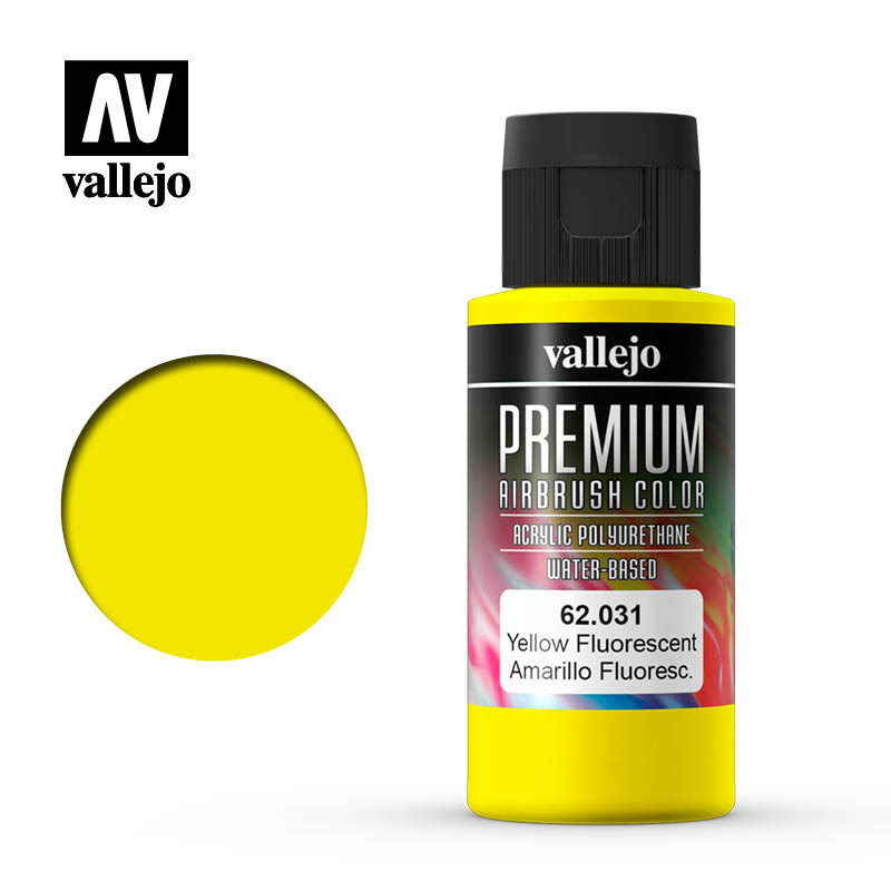 Vallejo Premium Color Yellow Fluorescent - 60ml - Vallejo - VAL-62031