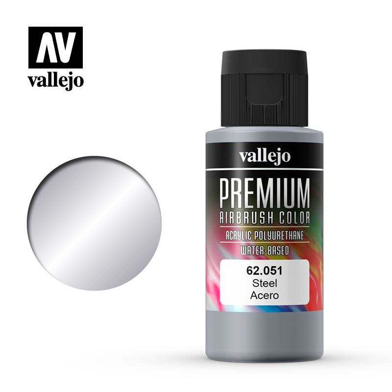 Vallejo Premium Color Steel - 60ml - Vallejo - VAL-62051