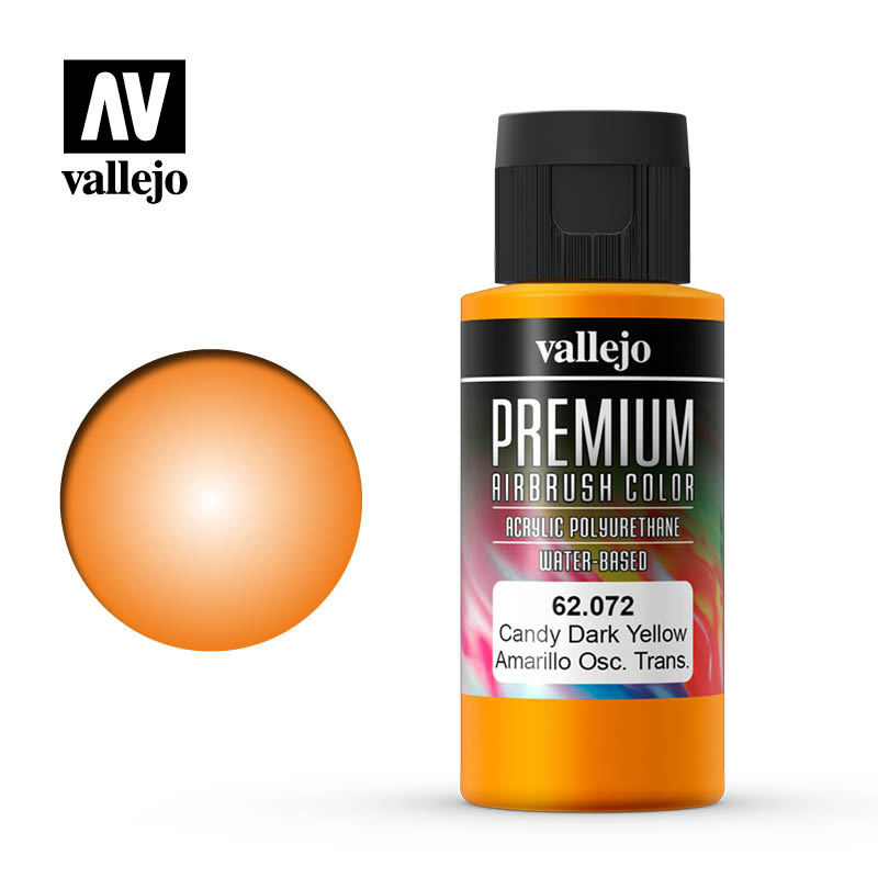 Vallejo Premium Color Candy Dark Yellow - 60ml - Vallejo - VAL-62072