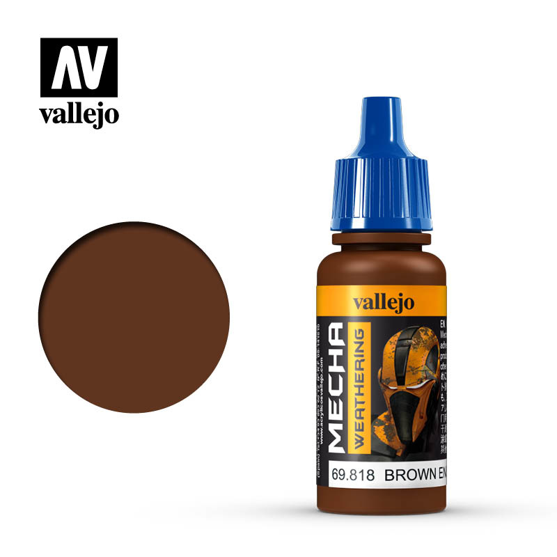 Vallejo Mecha Color - Brown Engine Soot (Matt) - 17 ml - Vallejo - VAL-69818