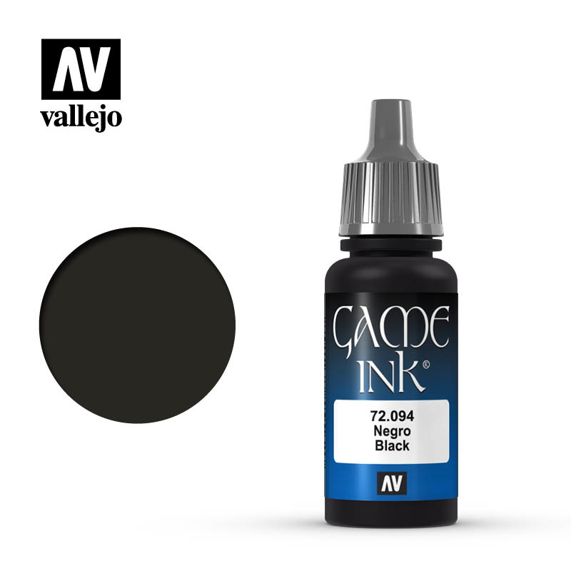 Vallejo Game Color - Game Ink Black - 17 ml - Vallejo - VAL-72094