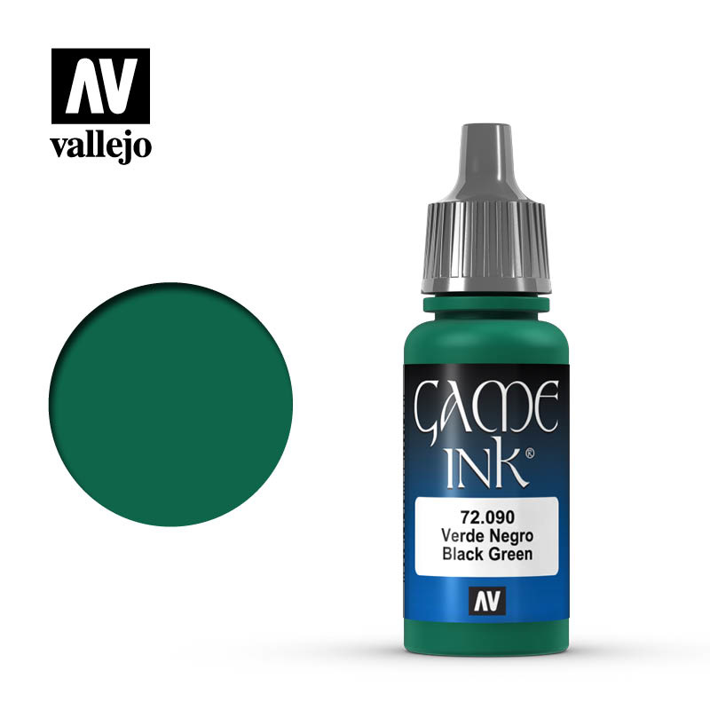 Vallejo Game Color - Game Ink Black Green - 17 ml - Vallejo - VAL-72090