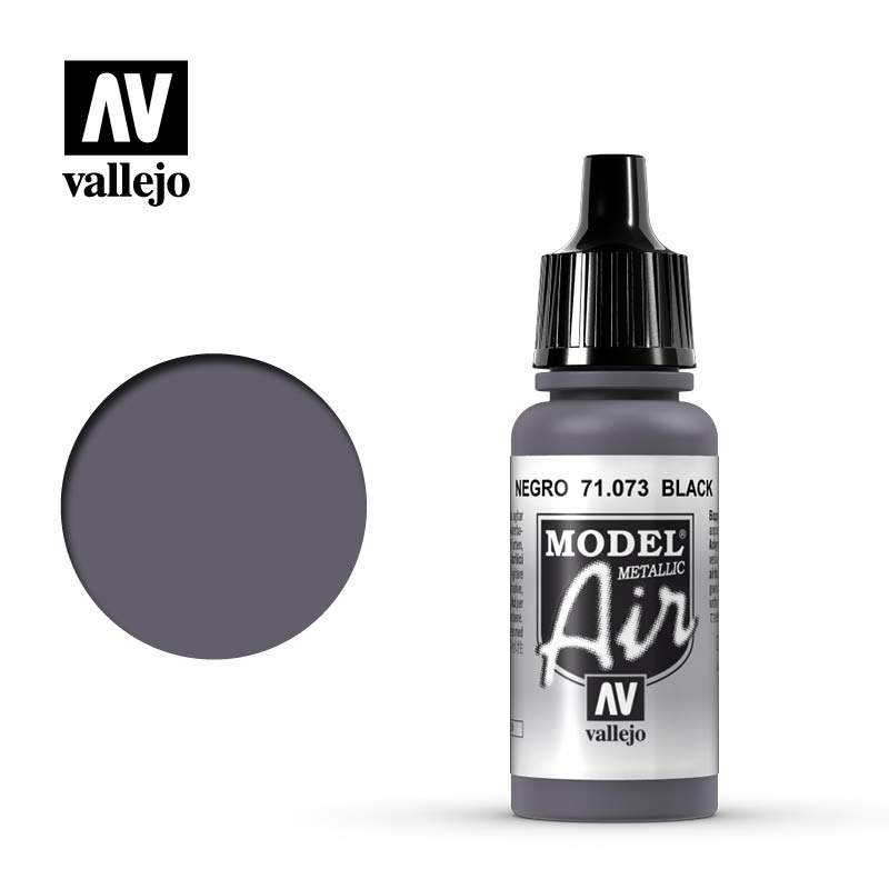 Vallejo Model Air - Black Metal - 17 ml - Vallejo - VAL-71073