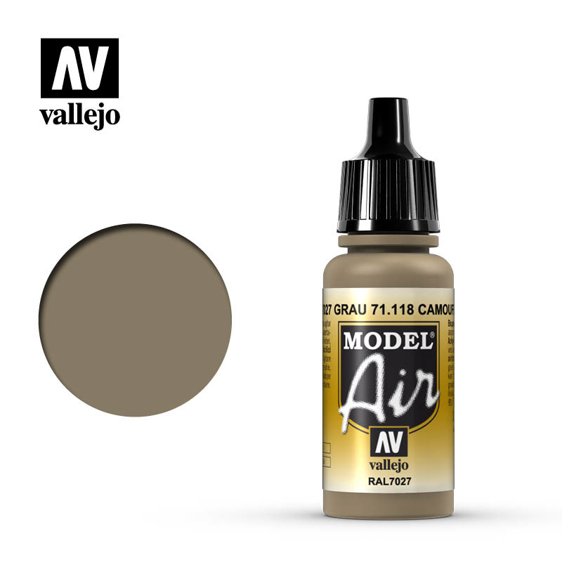 Vallejo Model Air - Camouflage Grey - 17 ml - Vallejo - VAL-71118