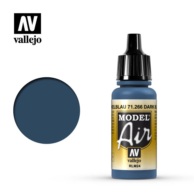 Vallejo Model Air - Dark Blue Rlm24 - 17 ml - Vallejo - VAL-71266