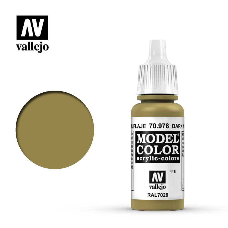 Vallejo Model Color - Dark Yellow - 17 ml - Vallejo - VAL-70978