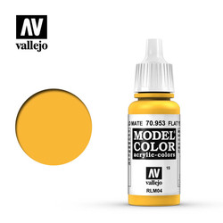 Model Color - Flat Yellow - 17 ml - Vallejo - VAL-70953