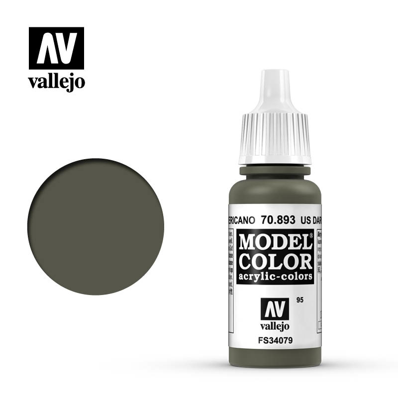 Vallejo Model Color - Us Dark Green - 17 ml - Vallejo - VAL-70893