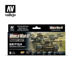 Model Color - WWIII British Armour & Infantry Set - Vallejo - VAL-70222