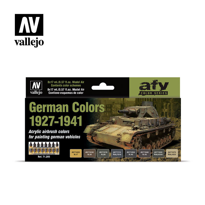 Vallejo Model Air - German WWII Colors 1927-1941 (8) Set - Vallejo - VAL-71205