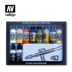 Model Air - Basic Colors & Airbrush Set - Vallejo - VAL-71167