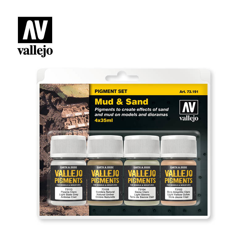 Vallejo Mud & Sand Pigment Set  - Vallejo - VAL-73191